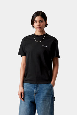 W S/S Script Embroidery T-S