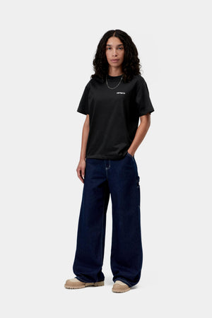 W S/S Script Embroidery T-S