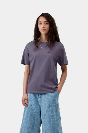 W S/S Script Embroidery T-S