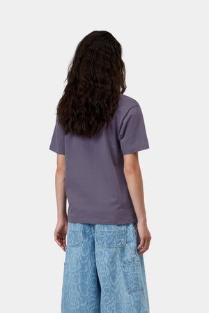 W S/S Script Embroidery T-S