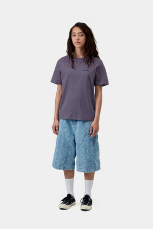 W S/S Script Embroidery T-S
