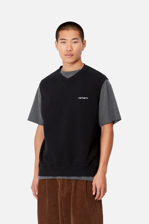Script V-Neck Vest Sweat