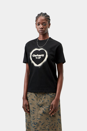 W S/S Spray Heart T-Shirt
